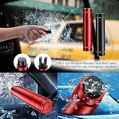Miniatura 9 de uncakil Martillo seguro, rompevidores, cortador de cinturón de seguridad, seguridad del automóvil, escape de emergencia, herramienta de rescate