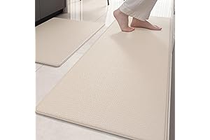 Beige Kitchen Mat: Color & Geometry 17"x29" + 17"x59"