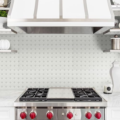 Vista 9 de MSI Azulejo de porcelana octágono mate de 12 x 12 pulgadas blanco y negro para salpicaduras de cocina, azulejos de pared para baño, azulejos