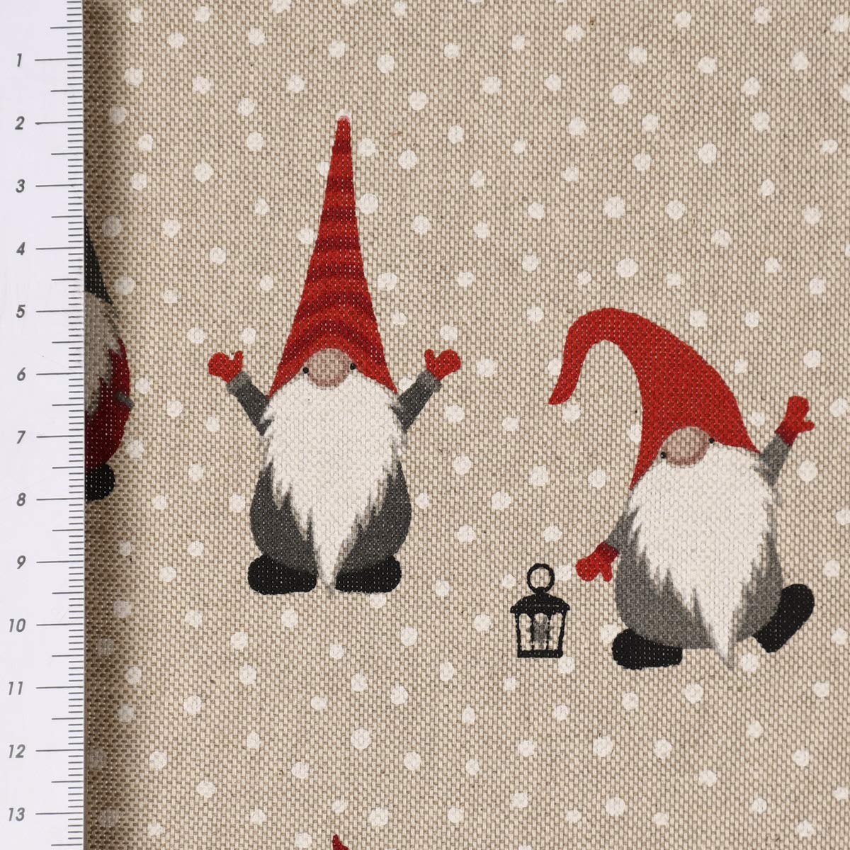 Schöner Leben Housse de coussin Motif lutins de Noël Rouge/gris Différentes tailles 15 x 40 cm