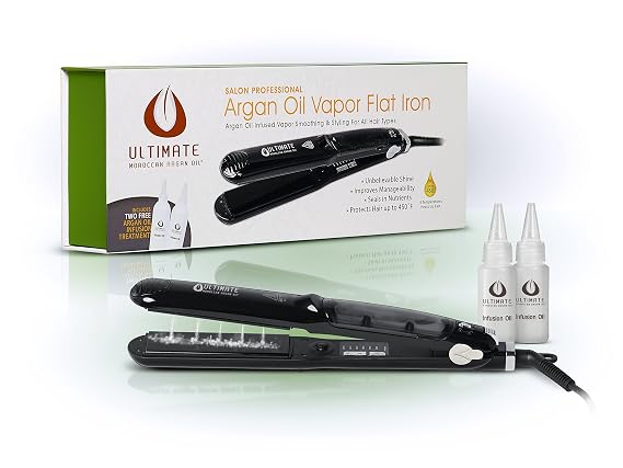 Plancha para el cabello con aceite de argán marroquí : Belleza y Cuidado  Personal - Amazon.com