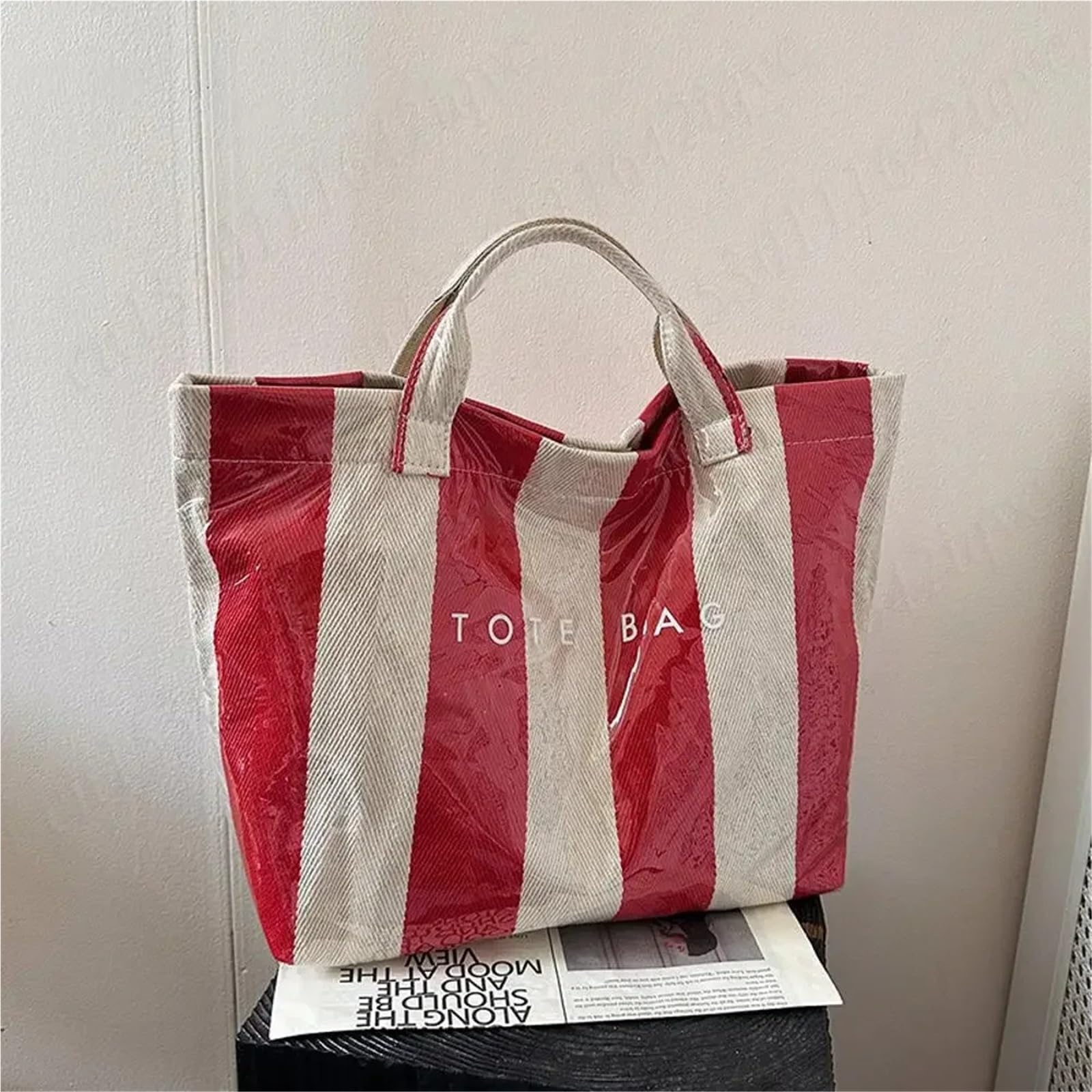 Borsa tote da donna impermeabile in PVC di grande capacità Borse con manico superiore viaggio for lavoro quotidiano a spalla adatta