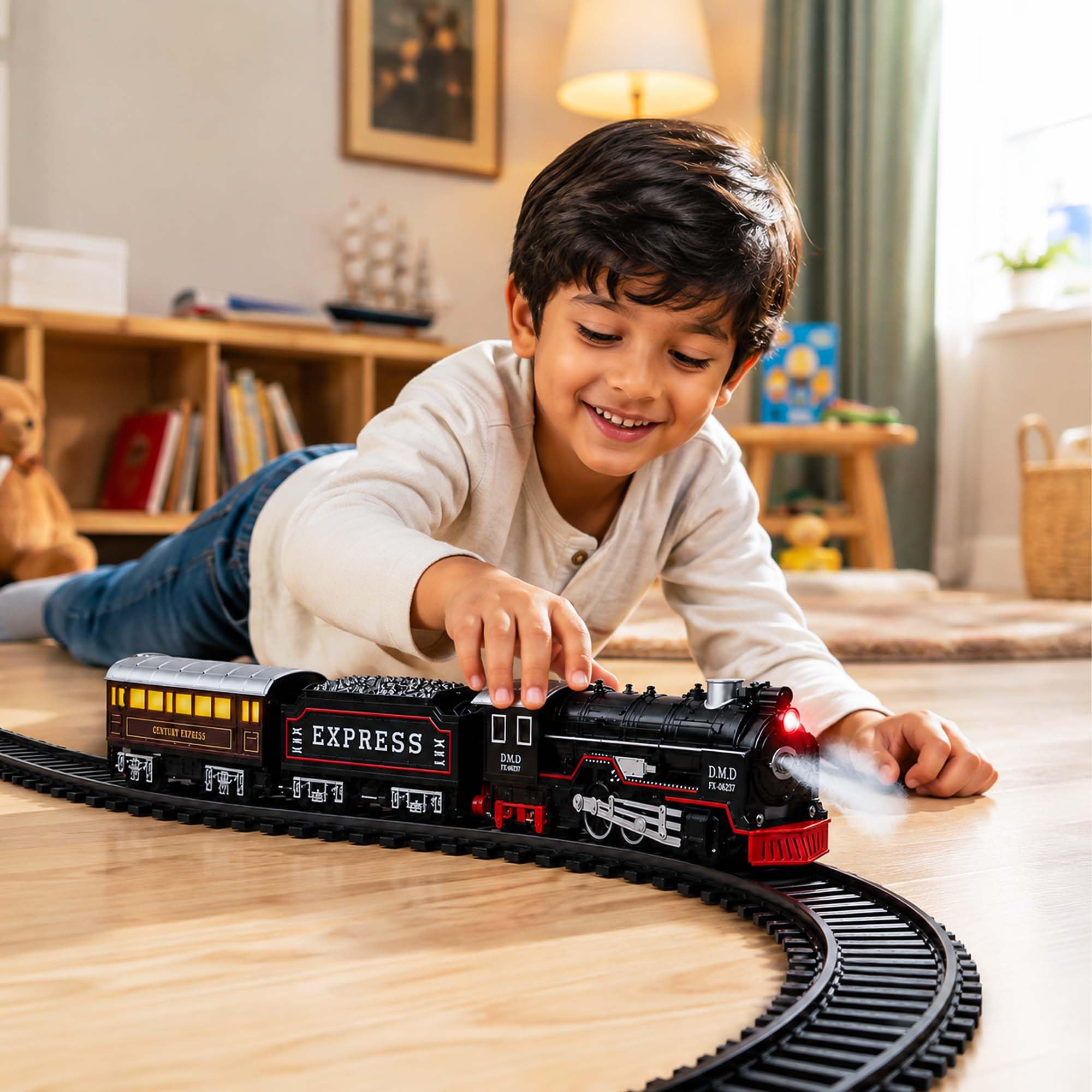 NHR Rechargeable Train Set - Kids Electric Steam Train -7 NHR Rechargeable Train Set - Kids Electric Steam Train -7
