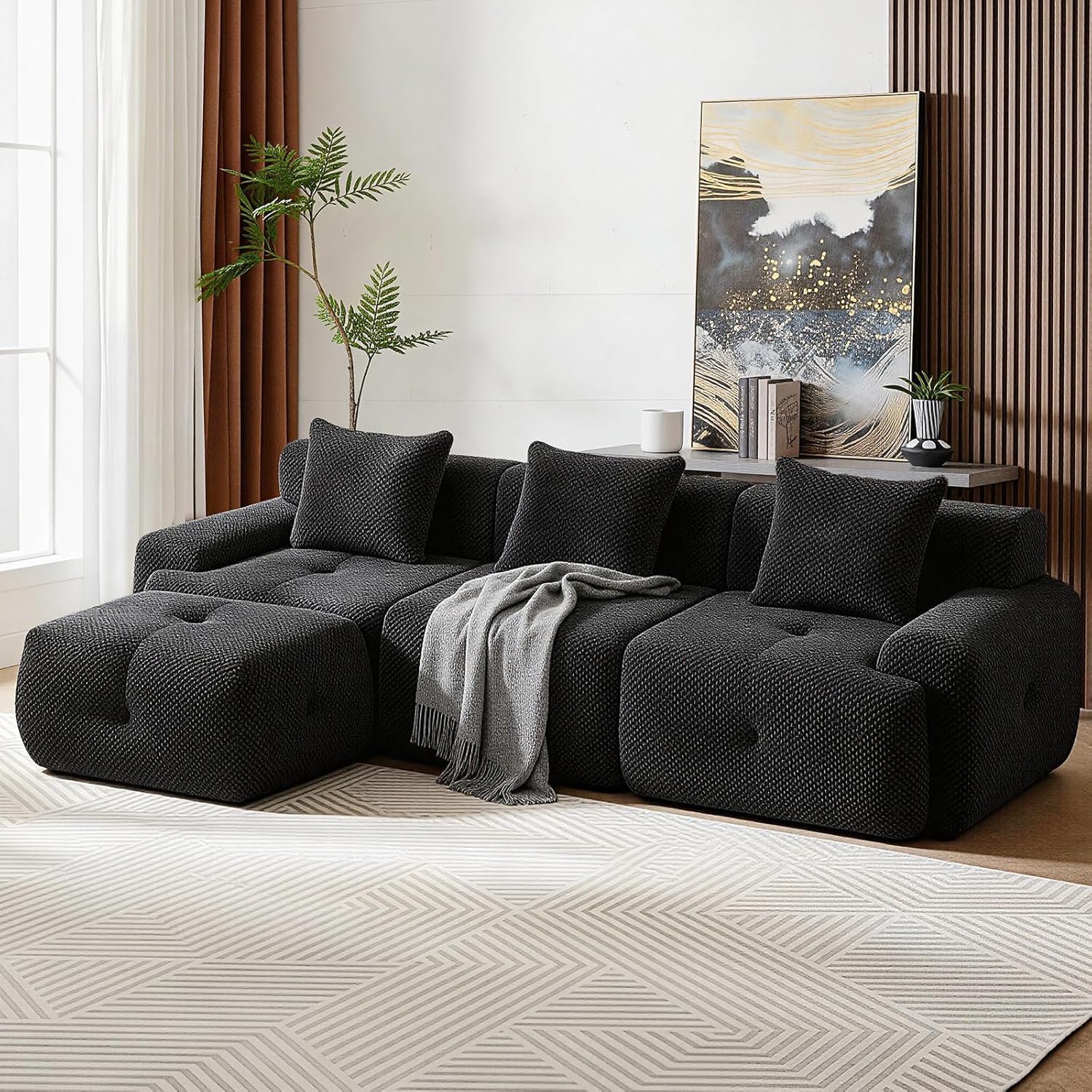 104″ Modular Sectional Sofa,Modern L-Shaped Couch, Boneless
