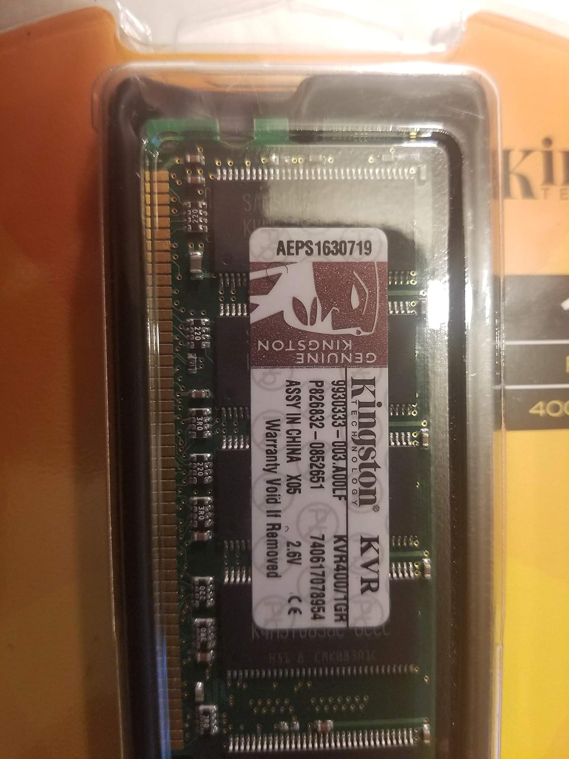 Kingston Technologies 1GB DDR SDRAM Desktop Memory (KVR400/1GR)