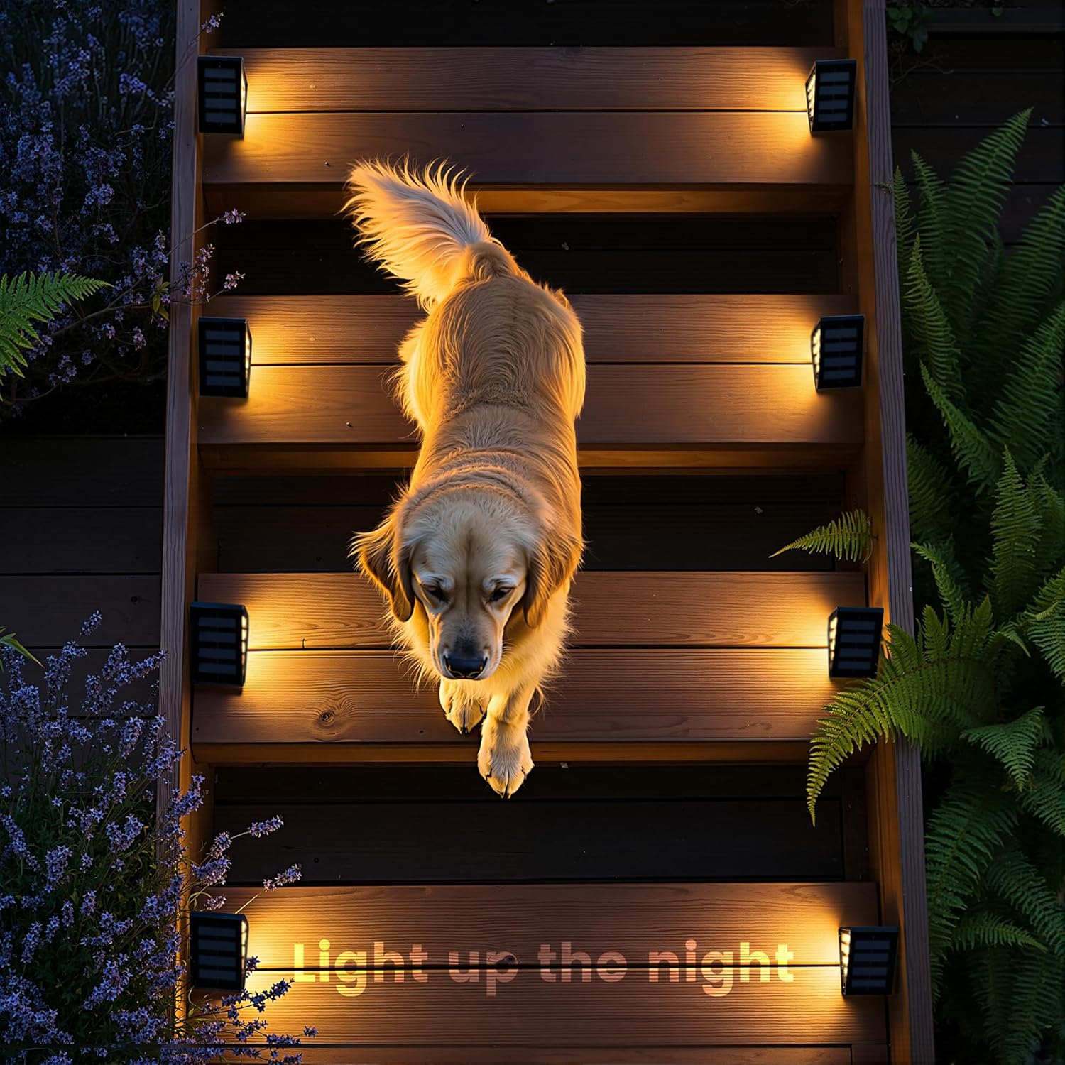 LED Solar Step Lights Outdoor, IP67 Waterproof, Auto On/Off, Solar Decoration Lights Perfect Fit for Stair Corners - Decor & Safety Lighting for Deck, Yard, Patio, Porch (16 Pack)