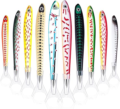 Miniatura 8 de Bolígrafo de tinta de gel negro de pescado de 0028in para escuela oficina estudiantes regalo 50 piezas
