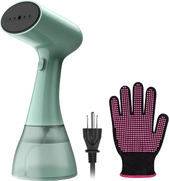 GS01 Steamer for Clothes, clothes steamer handheld with Ultra Large 400ml Water Tank, 1500W High Power, 20S Fast Heat-up,Wrinkle Remover,Portable Handheld Design Travel Steamer Green