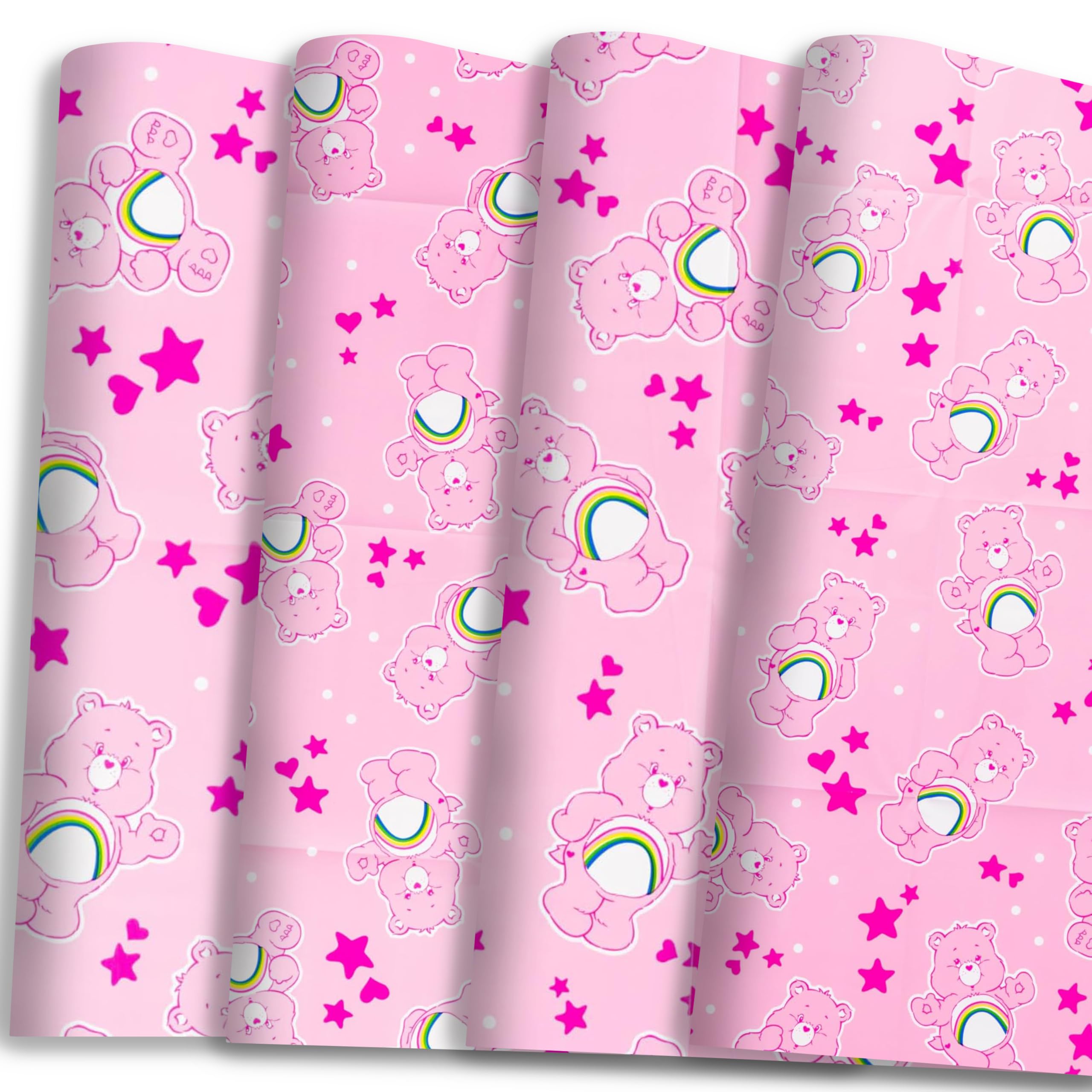 Silver Buffalo Care Bears Cheer 12ct 20" x 30" Printed Wrapping Paper
