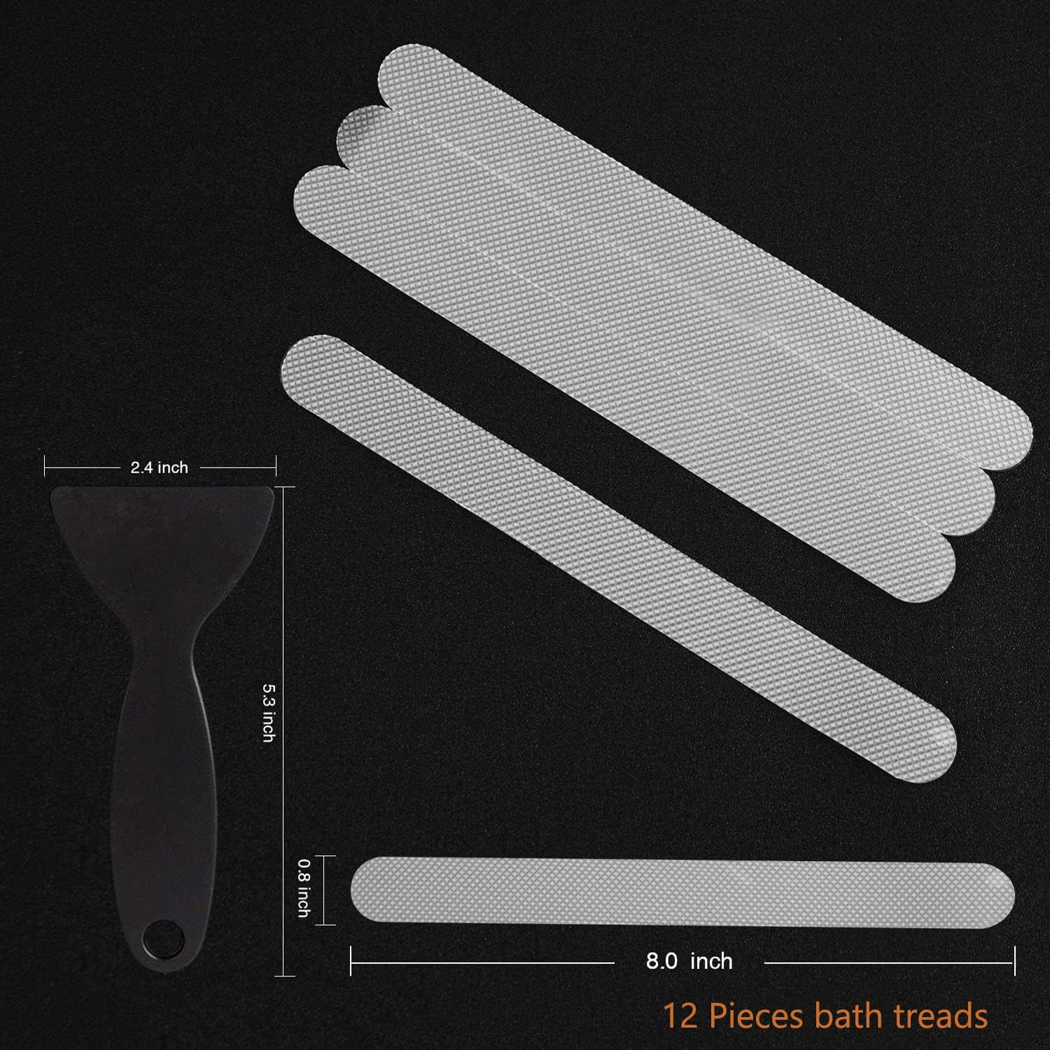 Secopad Anti Slip Shower Stickers 24 PCS Safety Bathtub Strips Adhesive Decals with Premium Scraper for  Bath Tub Shower Stairs Ladders Boats : Home & Kitchen