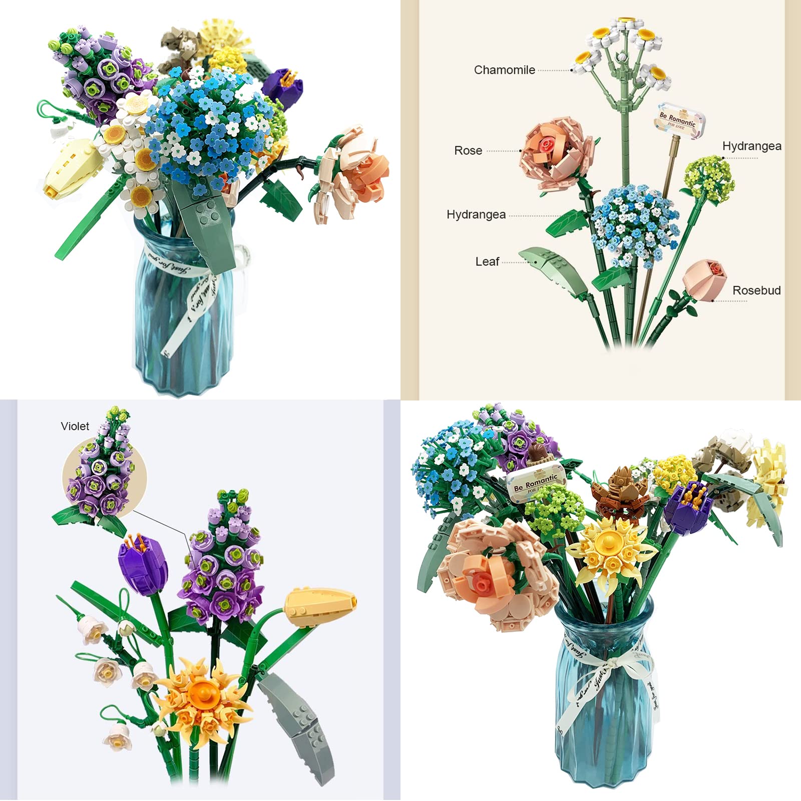 Amazon｜フラワーブーケ組み立てセット 造花 植物コレクション