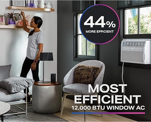 Miniatura 3 de GE Profile Inverter - Aire acondicionado para ventana de 12.000 BTU, compatible con WiFi, ultra silencioso, eficiente de energía para habitaciones