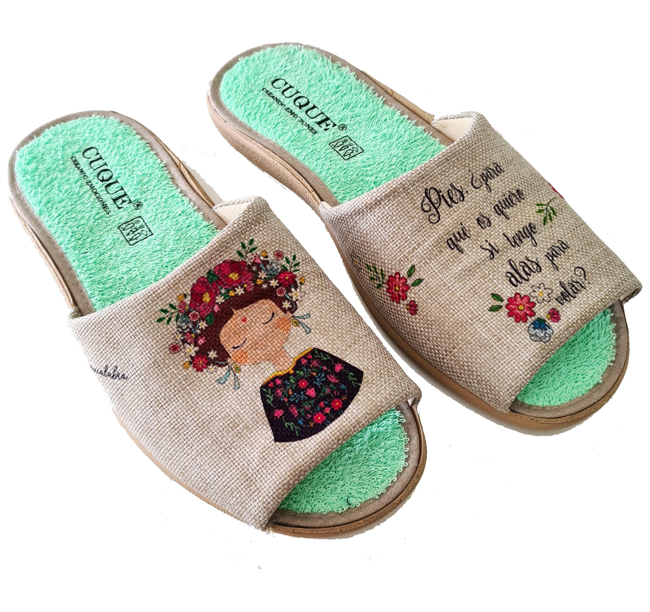 Rodevil Zapatillas casa Frida mujer verano cómodas - Hechas en España - garantía de calidad