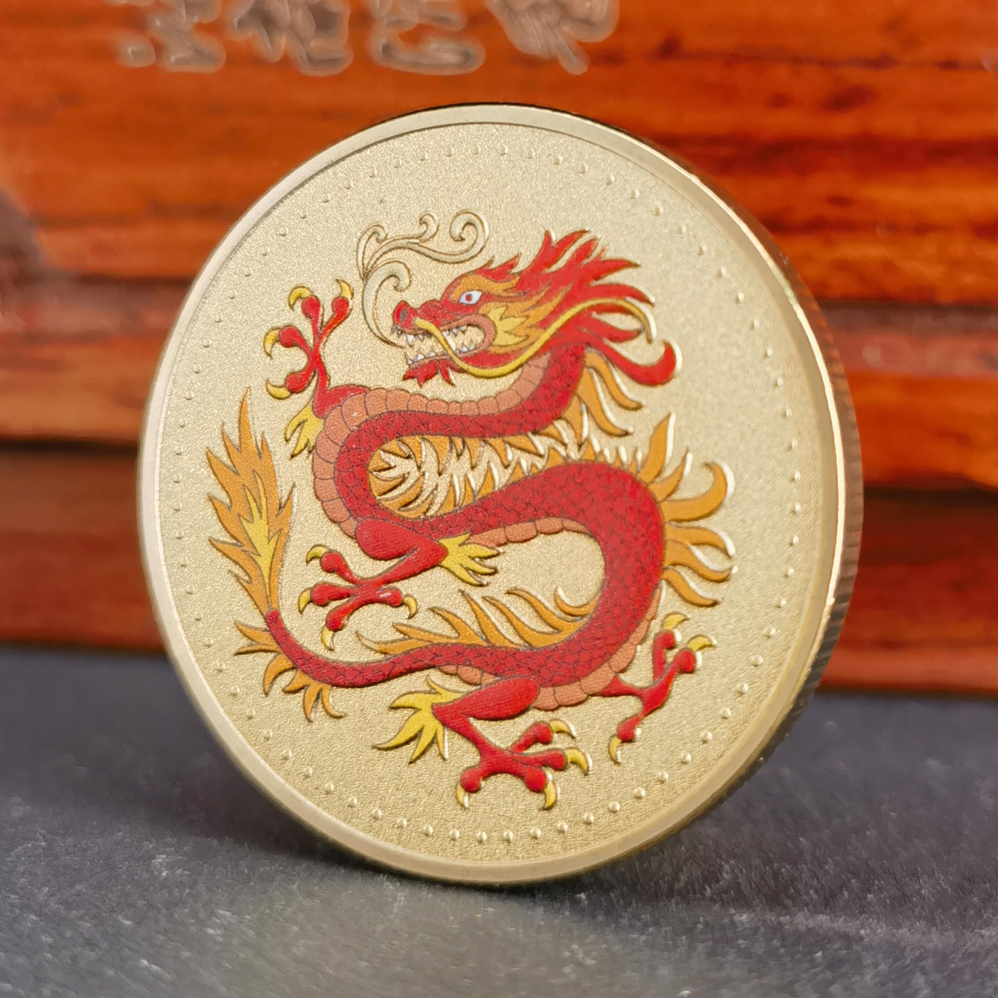 Chinese Mythological Creature Qing Long Bring Good Luck Fortune Lucky Coin - A Must-Have for Your Collection - Lottery Ticket Scratcher Tool
