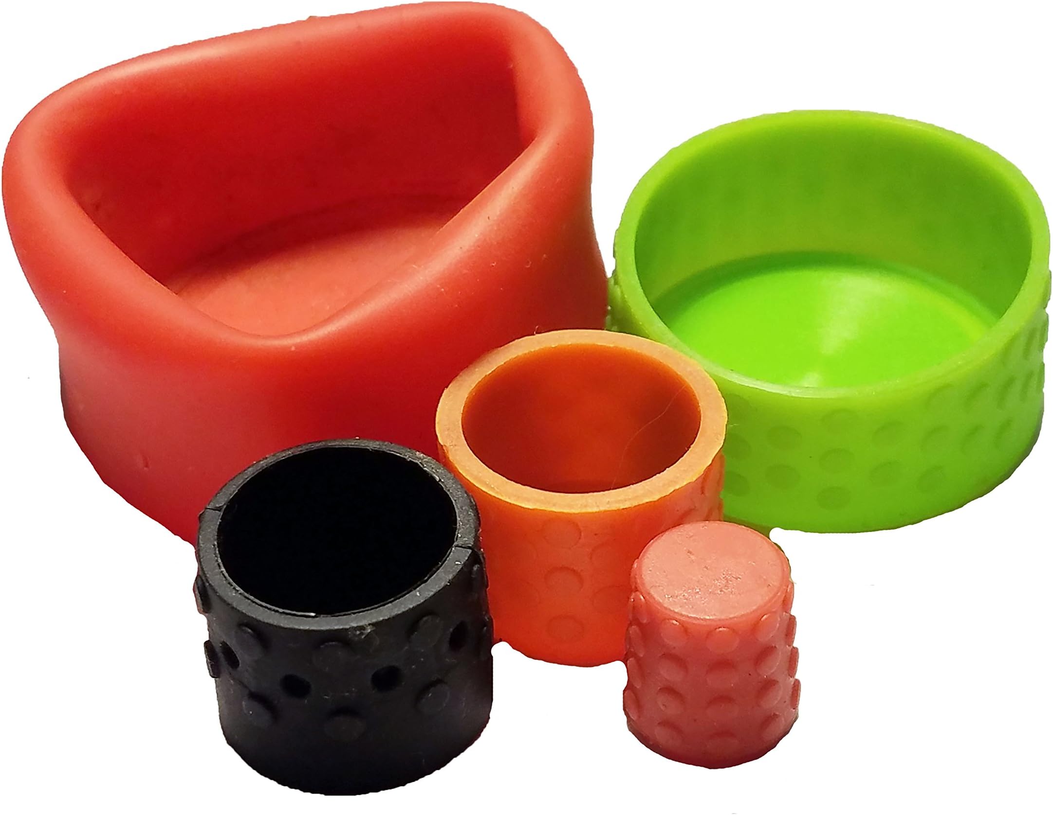 5 Piece Glass Grips Silicone Water Pipe Cleaning Caps Set (Assorted)