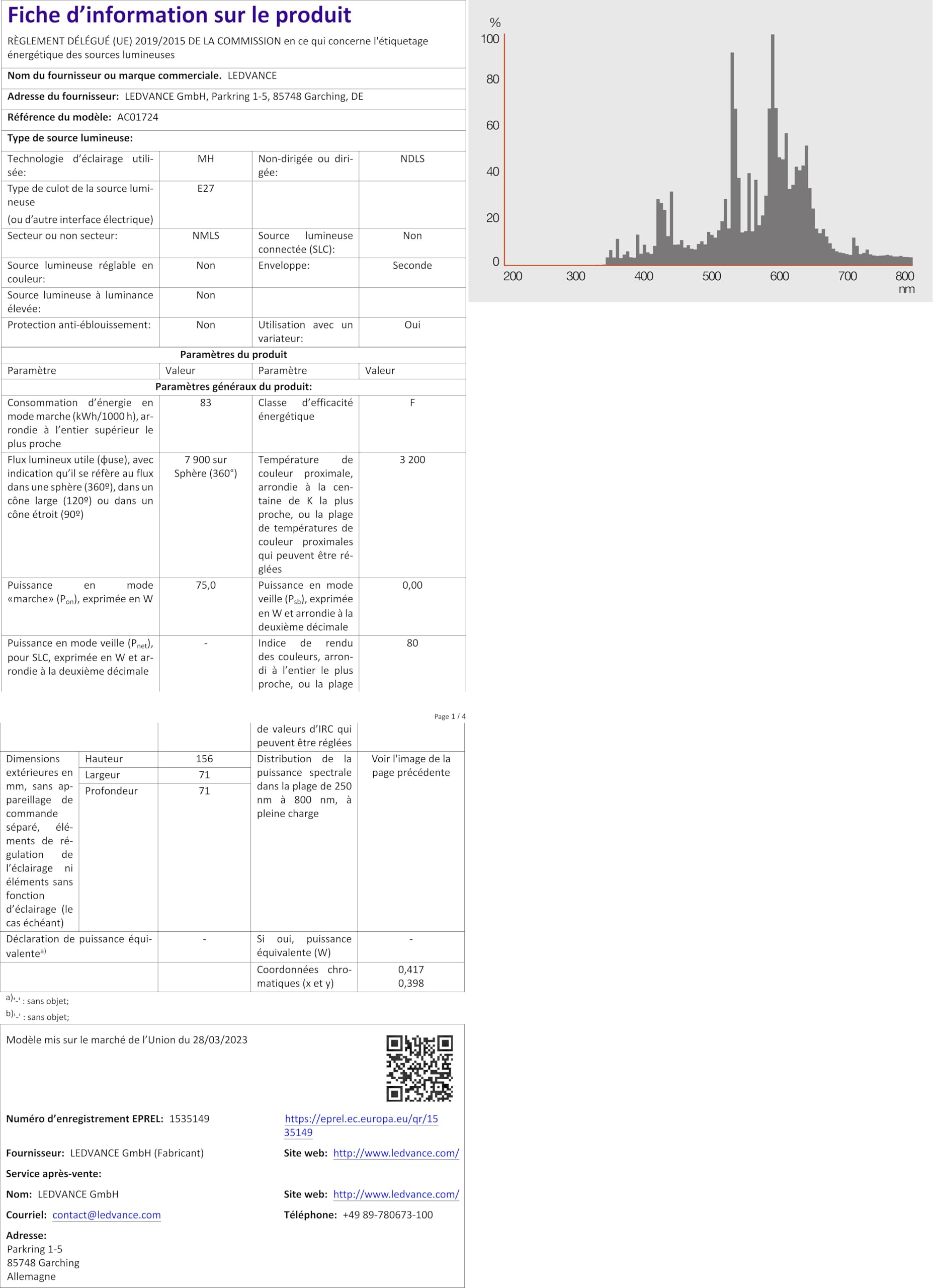 OSRAM Hochdruck Entladungslampe POWERBALL HCI-TC Excellence, MH keramisch geschlossene Leuchten, HCI-TC 35W/930WDL PB EXC G8.5 , 1 Stück