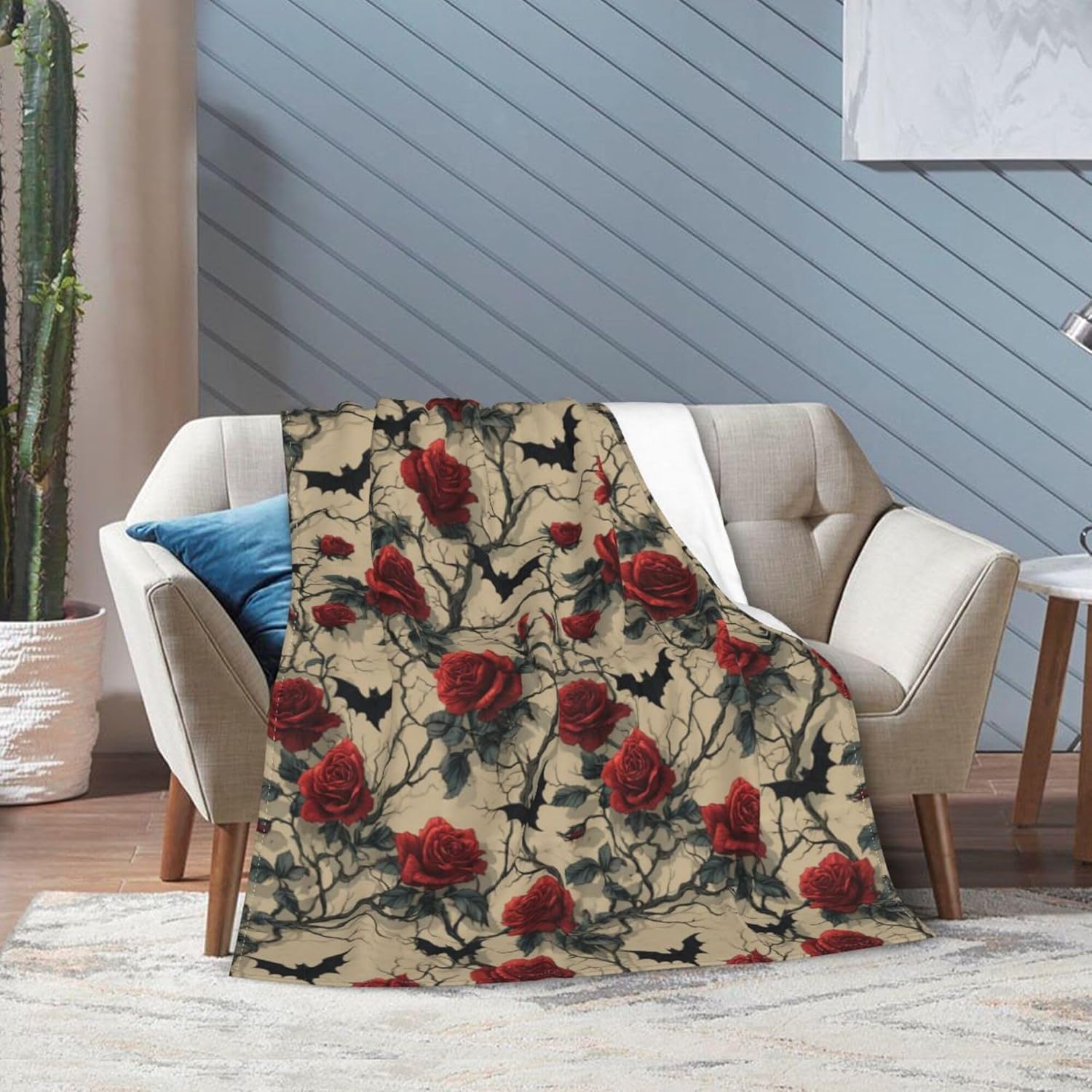 Gothic Blanket Gothic Throw Blanket Super Soft Plush Flannel Bedding Gifts for Boys Girls Men Women Lovers Adults Stuff for Sofa Bed Room Decor 40"X50" - Image 7