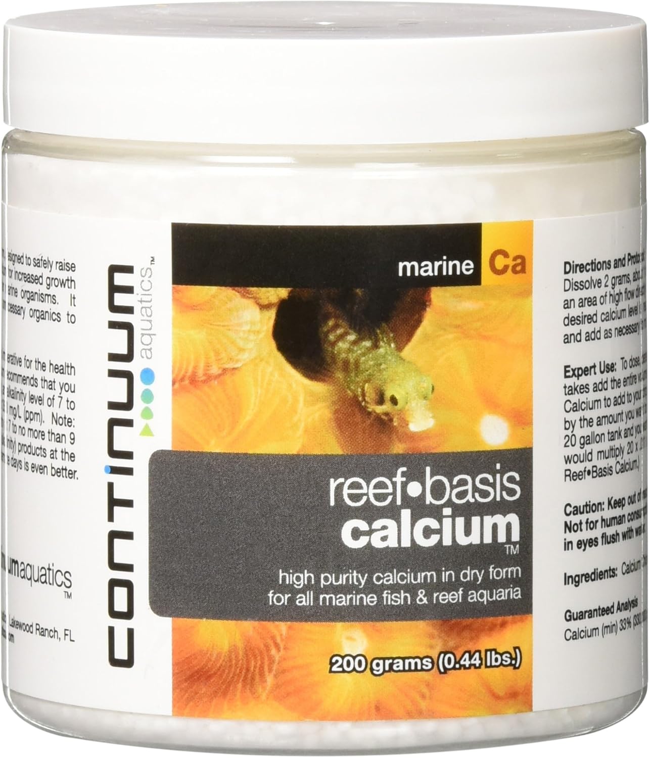 Continuum Aquatics Reef Basis Calcium - 200g Powder For Marine Aquarium Corals