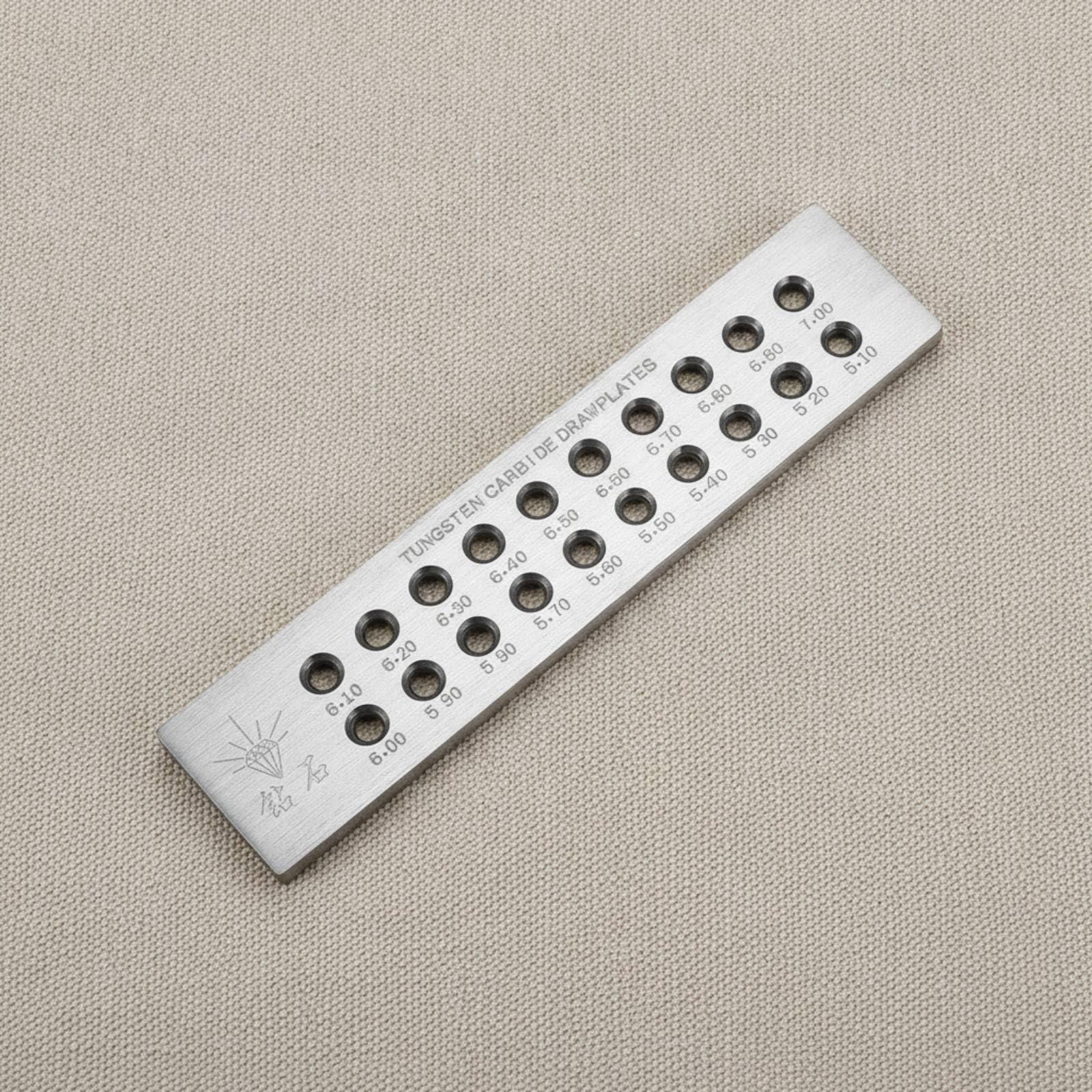 Placa Tracción | Profesional, Placa Trefilar, Rectangular, Hilera con Agujeros Redondos, 7.1-9.0