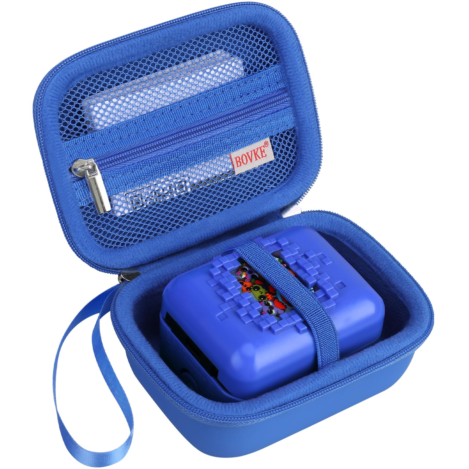 BOVKE Carrying Case for Bitzee Disney/Bitzee Magicals/Bitzee Interactive Toy, Hard Travel Storage Holder Fits Bitzee Virtual Electronic Pets Kids Toys, Extra Space for Manual, Batteries, Deep Blue