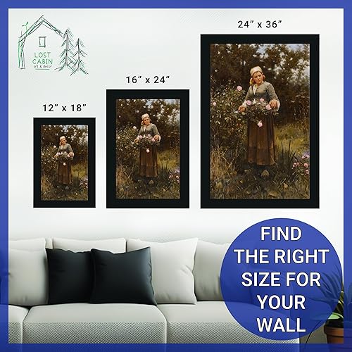 Miniatura 6 de Gathering Roses por Daniel Ridgway Knight - Lienzo enmarcado para decoración de pared, lienzos de reproducción de pinturas de obras de arte finas,