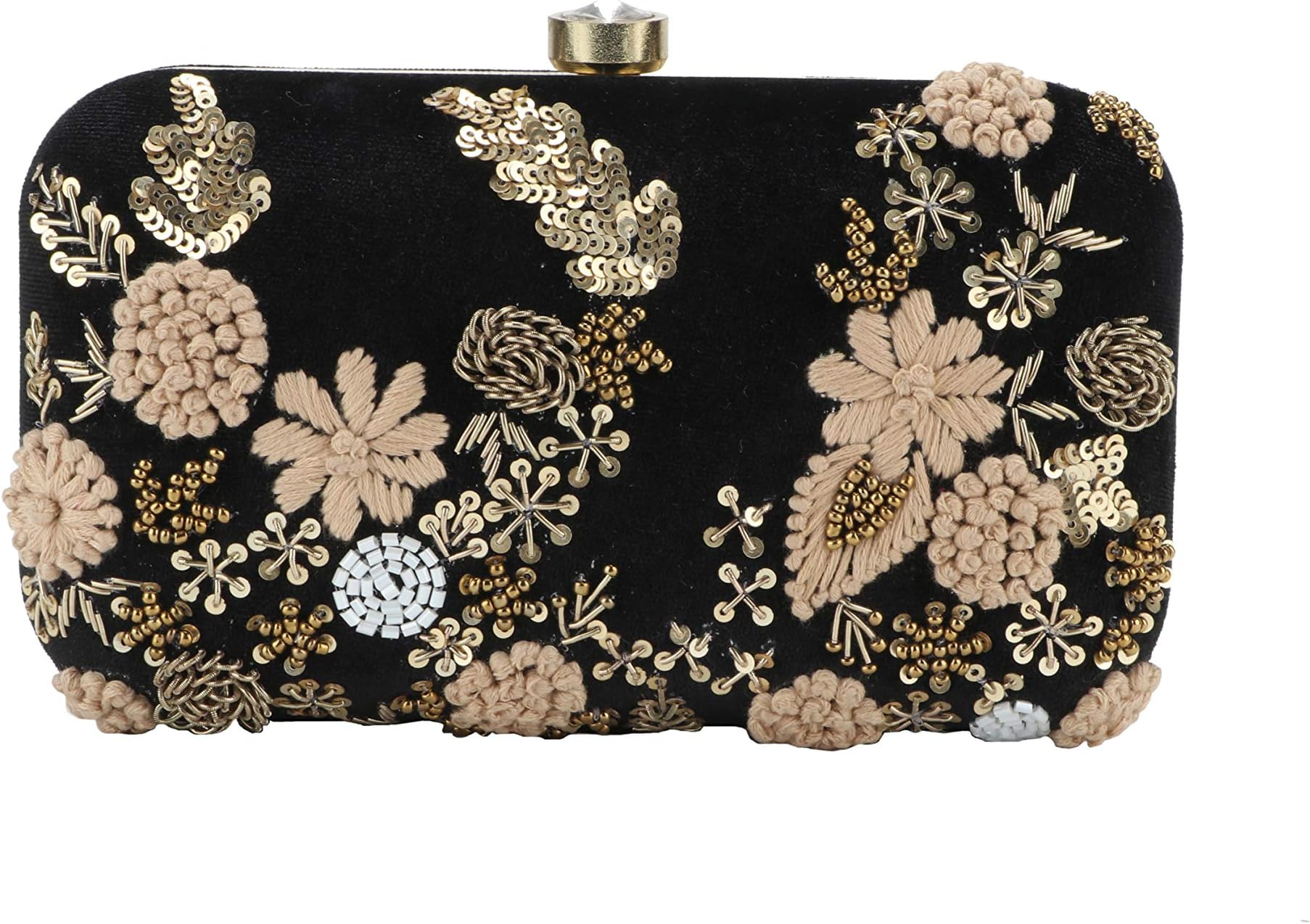 Umera Black For women and girls The entire clutch has heavy embroidery and is a stunning handbag evening clutch