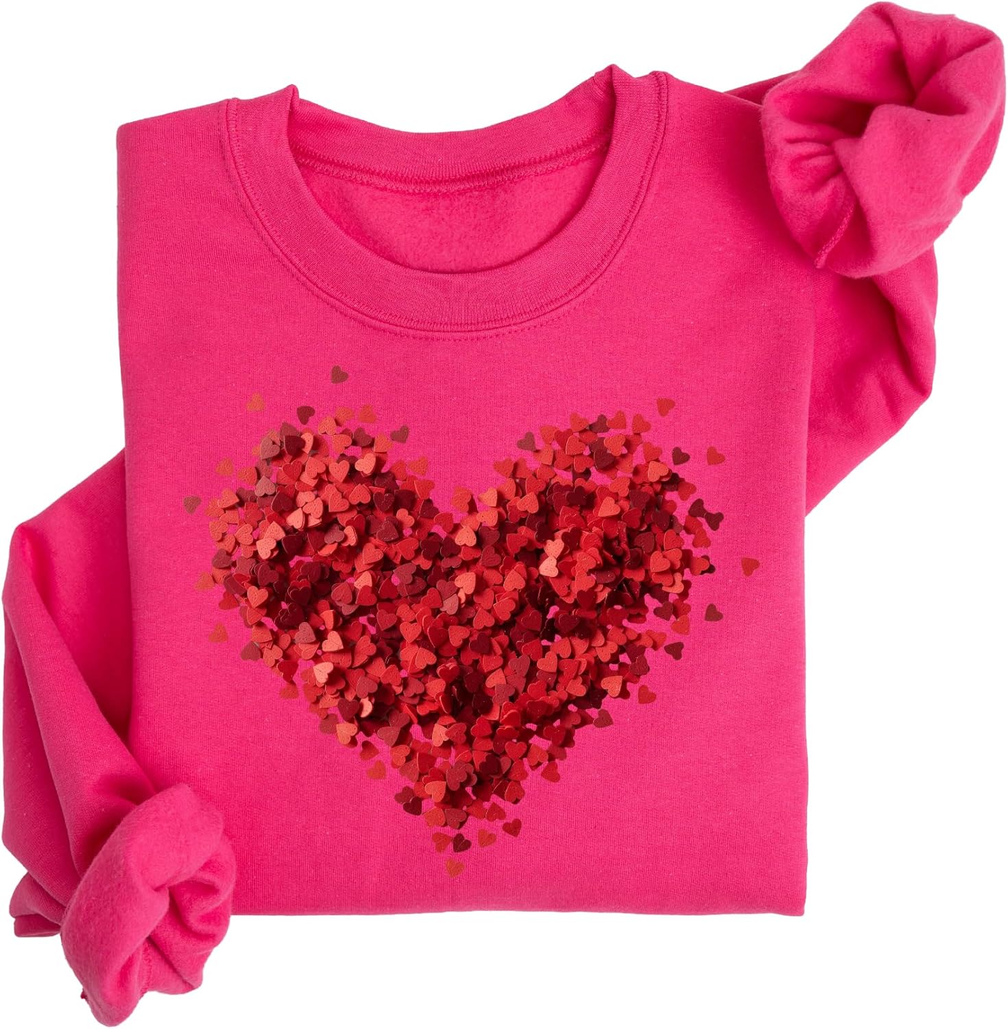 Womens Valentines Heart Sweatshirt, Retro Hearts Teacher Valentine Gift - Image 4