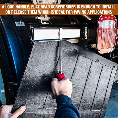 Miniatura 5 de Buyers Products 8591100 Abrazaderas de acero inoxidable con solapa de barro, 4 colgadores de lodo para camión de volteo/trabajo para protección y