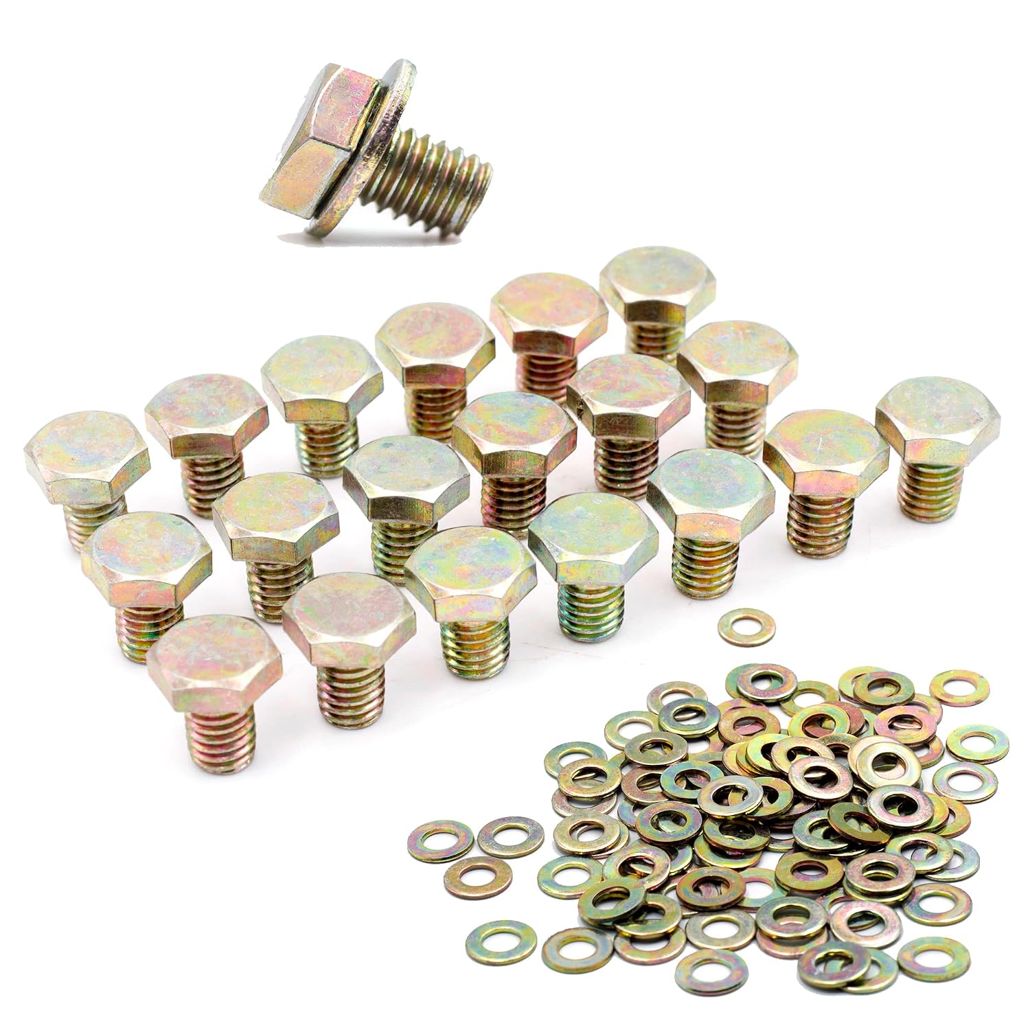 RTRHINOTUNING Stainless Steel Wheel Rivets Nuts 50pcs for 7mm/0.3in Hole Replacement Rivets Gold