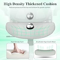 Vista 7 de SUNNOW Ergonomic Office Chair, Comfy Mesh Desk Chair, High Back Computer Gaming Chairs with Adjustable Lumbar Support, Flip-Up Arms, Headrest, Tilt