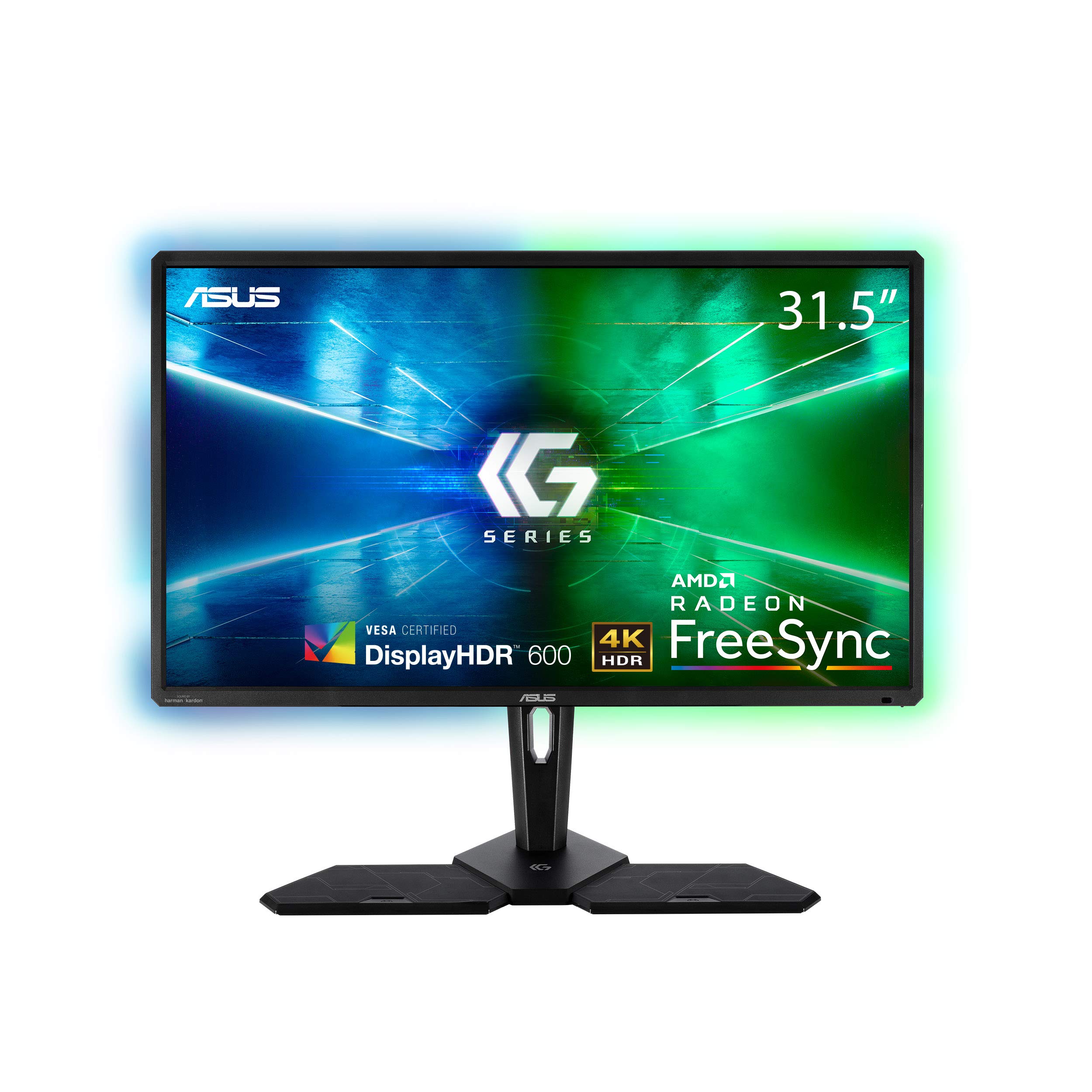 ASUS CG32UQ, 32 Inch 4k(3840x2160), Console Gaming Monitor, Freesync for Xbox, PlaySyatin and Nintendo Switch, DP, HDMI, UB3.0, DCI-P3 95%, DisplayHDR 600, Halo Sync, GameFast, Remote Control