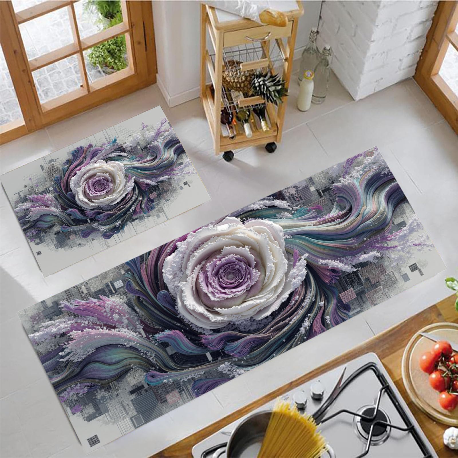 Alfombra de cocina moderna y lavable para decorar con estilo el pasillo y la zona de cocción
