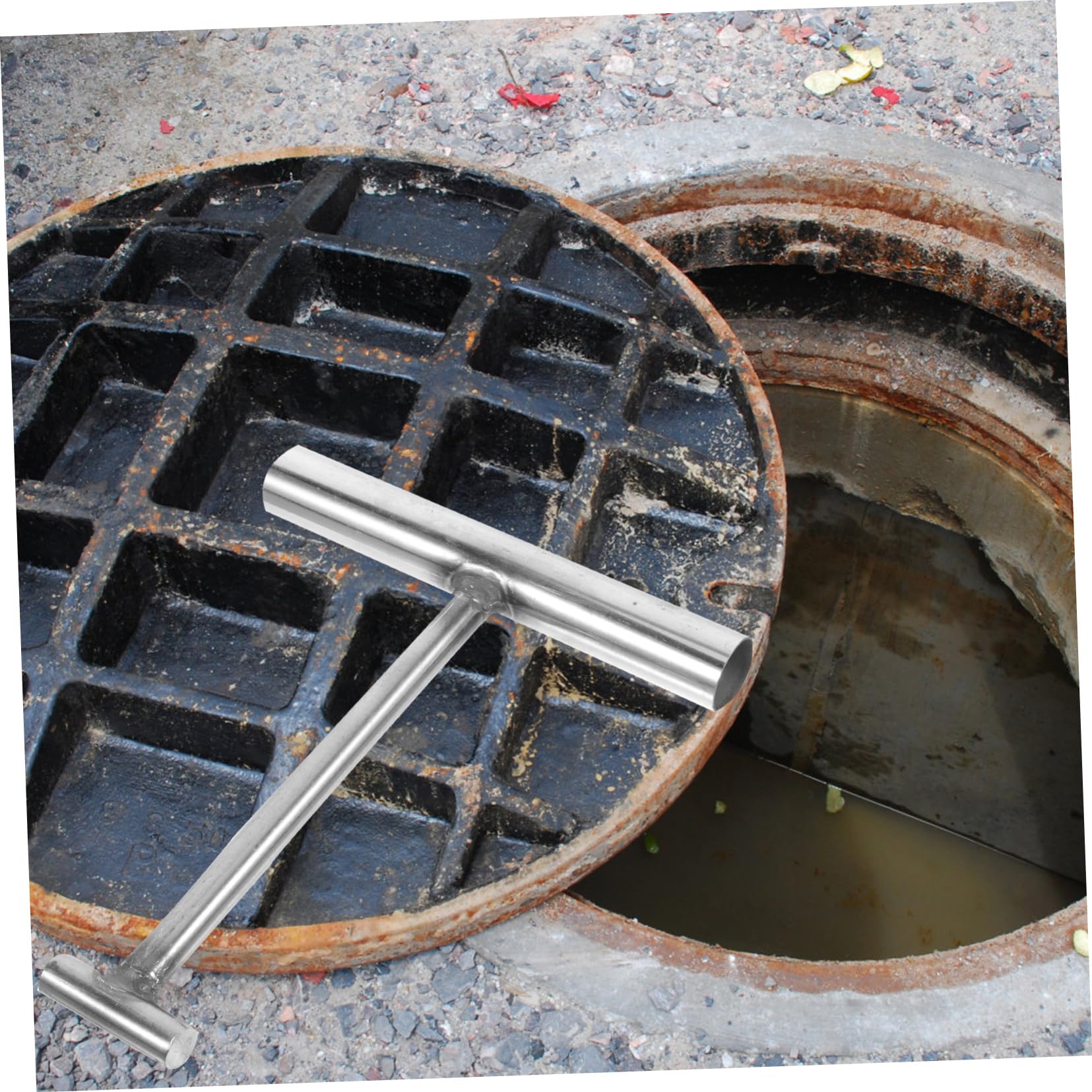 HAPINARY Trampoline Spring Pull Tools Home Tool Roller Shutter Door Hook Manhole Cover Lifter Lifting Manhole Pull Hook Trampoline Pull Hook Garbage Disposal Tool Sliding Stainless Steel