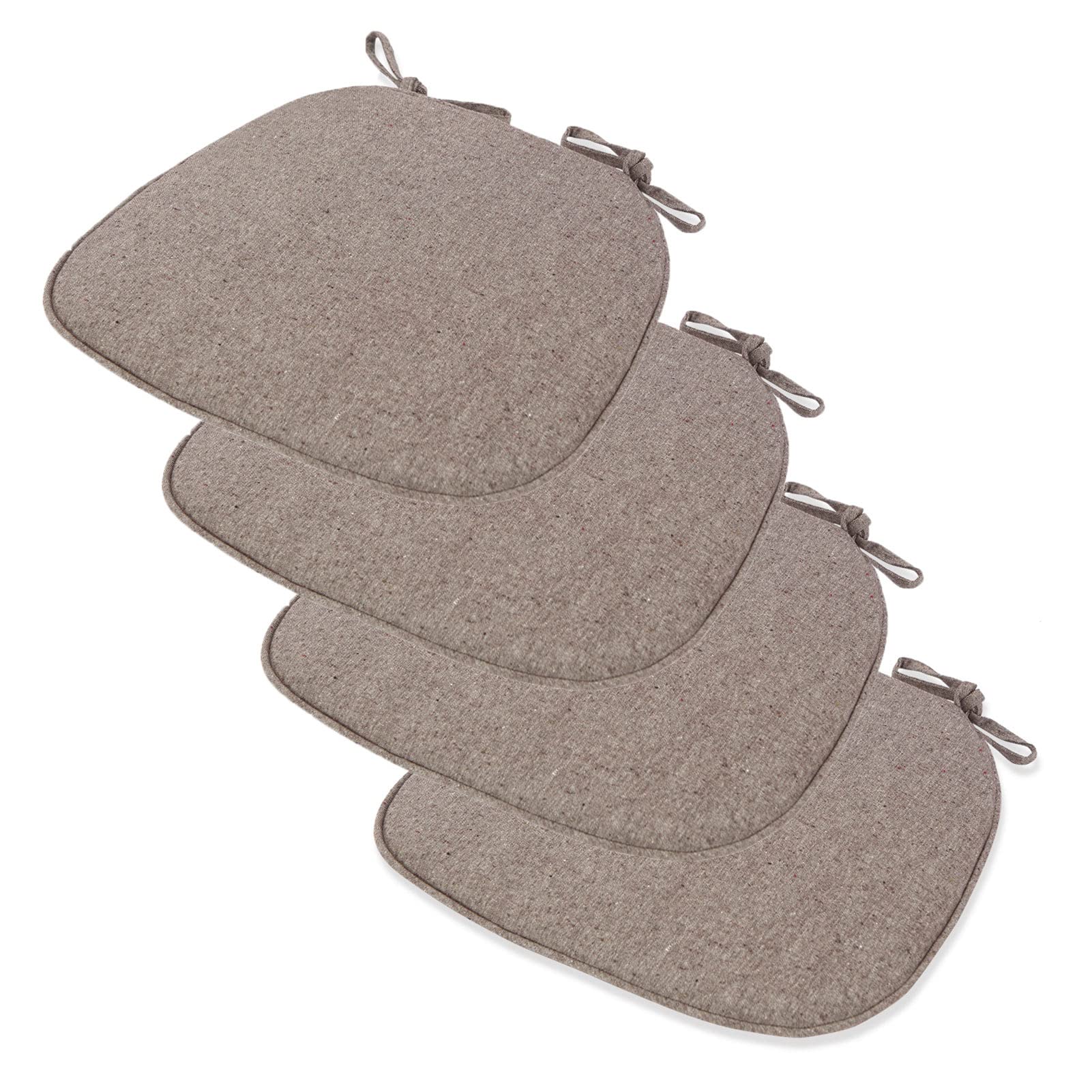 Coussin de chaise en U avec fond silicone antidérapant lot de 4 fixations