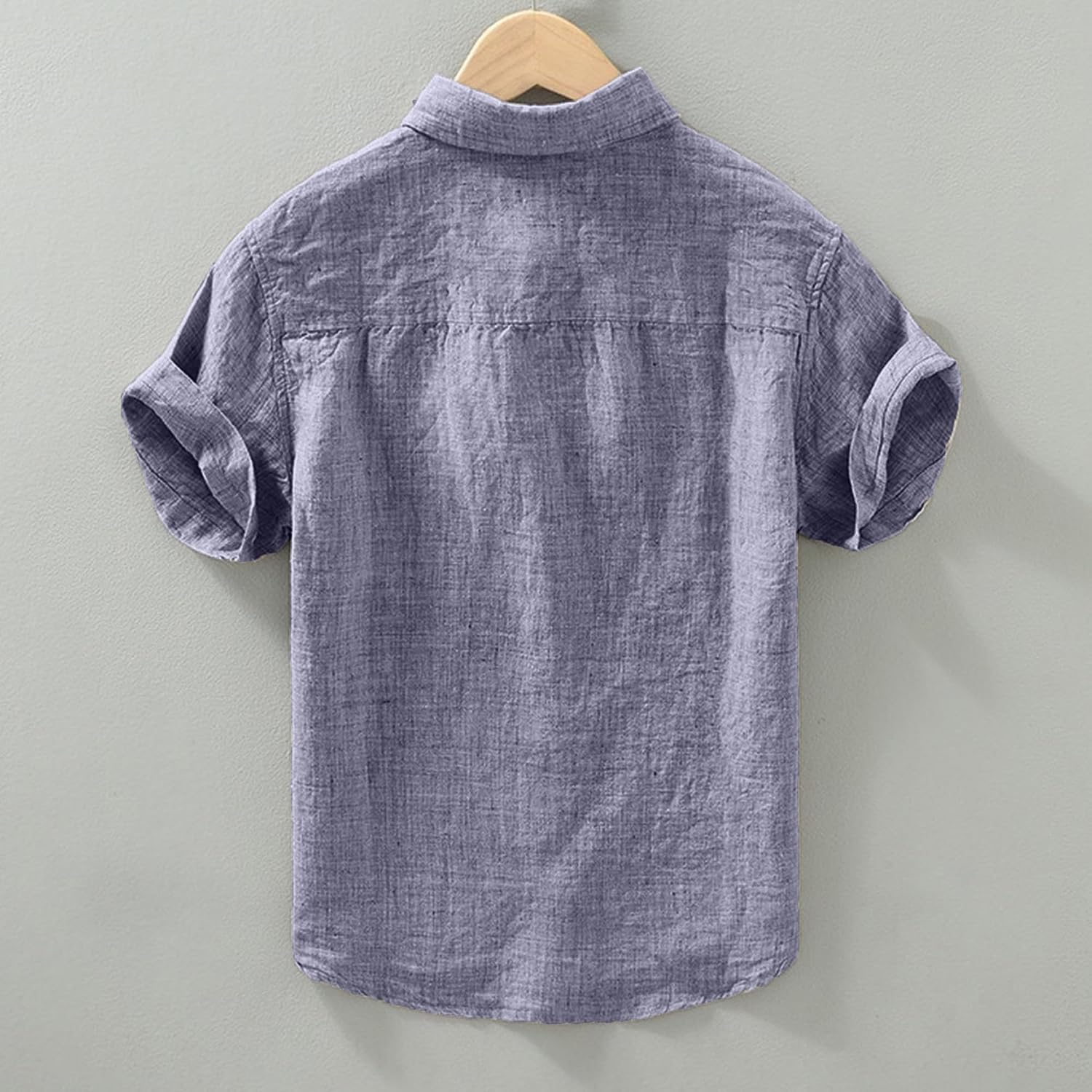 Retro Beach Thin Loose Shirt for Men Short Sleeve Casual Summer Shirts Fashion Outdoor Regular Button Down T-Shirt
