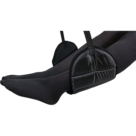 Sleepy Ride - Airplane Footrest Made with Premium Memory Foam - Airplane Travel Accessories - Tested and Proven to Prevent Swelling and Soreness - Provides Relaxation and Comfort (Jet Black)