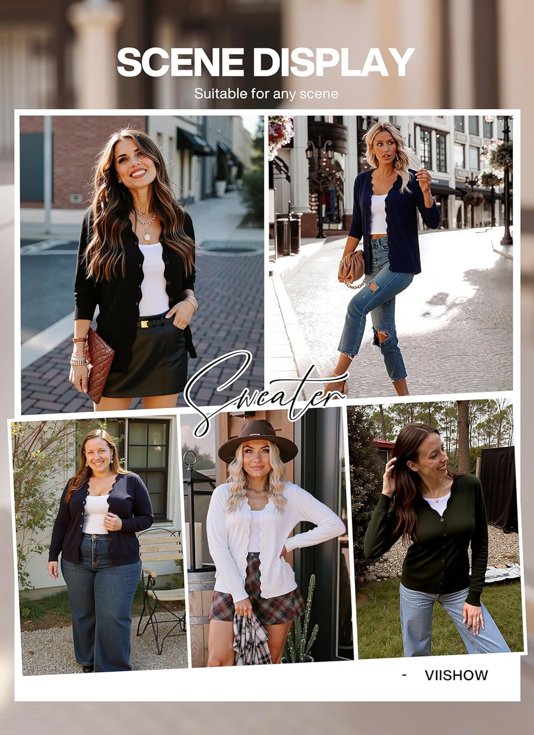 VIISHOW Long Sleeve Cardigan Sweaters for Women Trendy Lightweight Cardigans V Neck Button Up Knit Casual Shrugs - Image 4