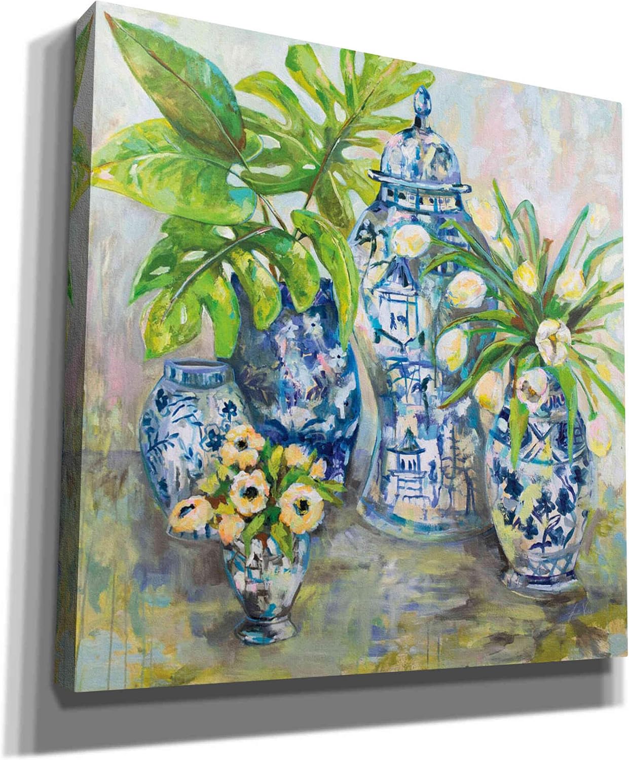 Epic Graffiti "Spring Ginger by Jeanette Vertentes, Canvas Wall Art, 12"x12"