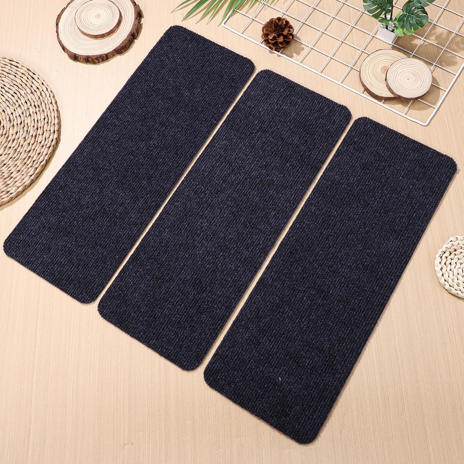 Tapis D’escalier Adhésif 55x20 Cm 15 Pièces Antidérapant