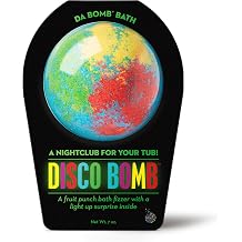 Da Bomb Bath Disco Bath Bomb - Fruit Punch Fragrance - Surprise Inside - 7oz - Made in USA
