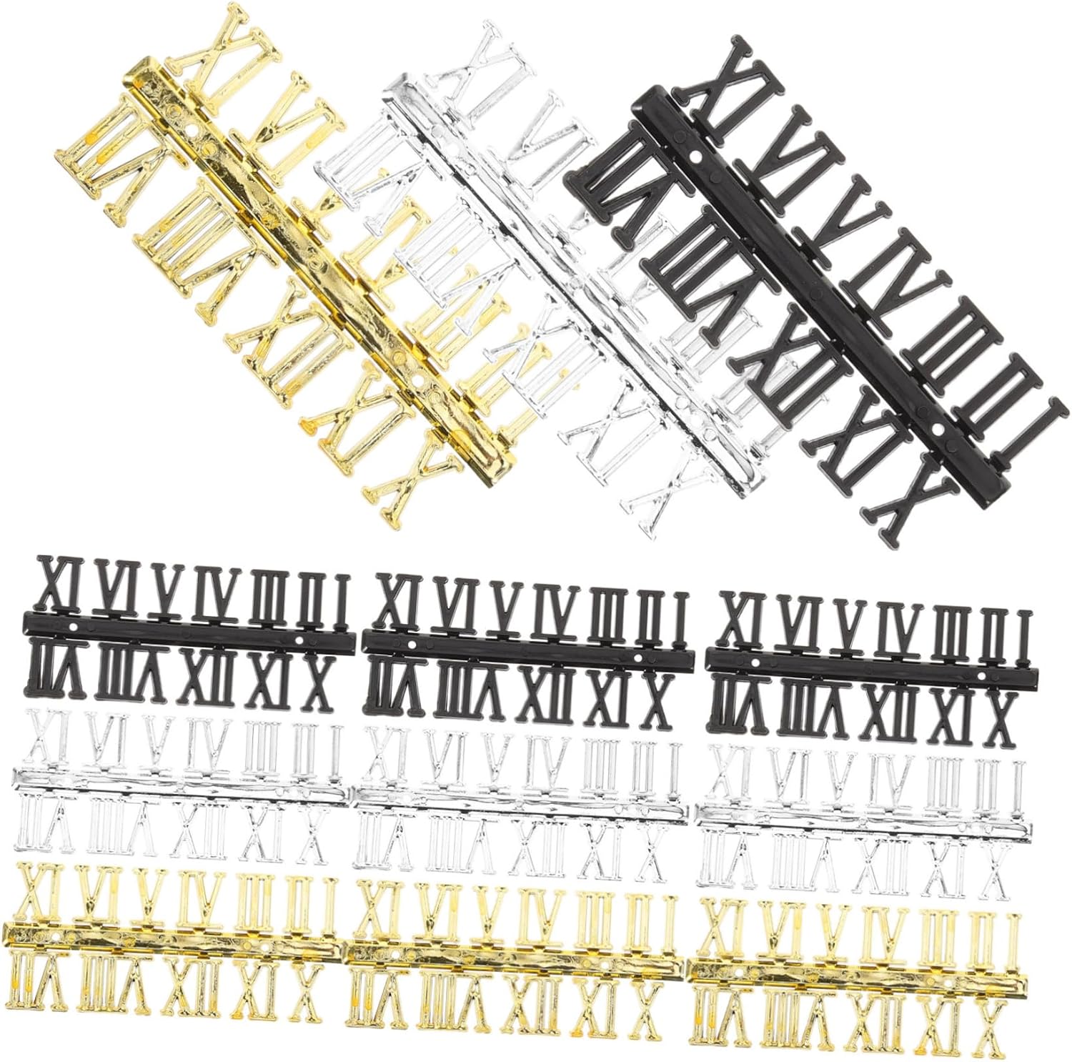 Gadpiparty 60pcs Roman Numerals Wall Clock Replacement Clock Numbers Accessories for Crafting and Home Decor Material Elegant Design