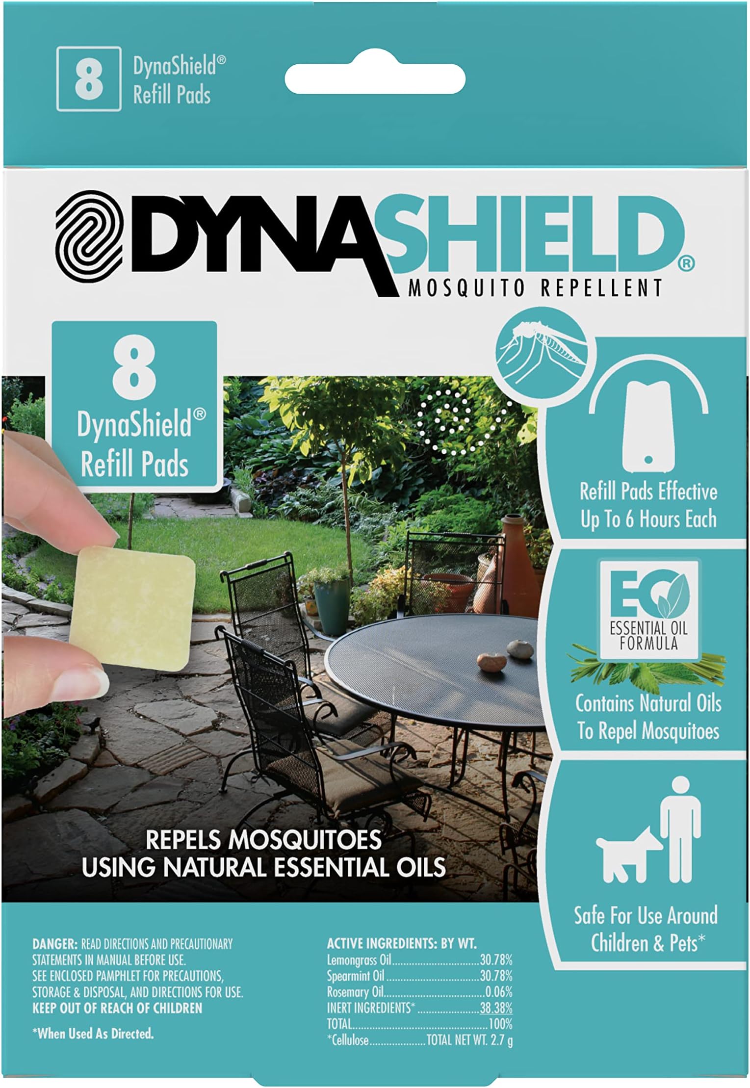 DynaTrap DynaShield Repellent Refill Pads - Official Refill Pads for DynaShield Mosquito Repellent - DS1000R8SR, 8 Pack