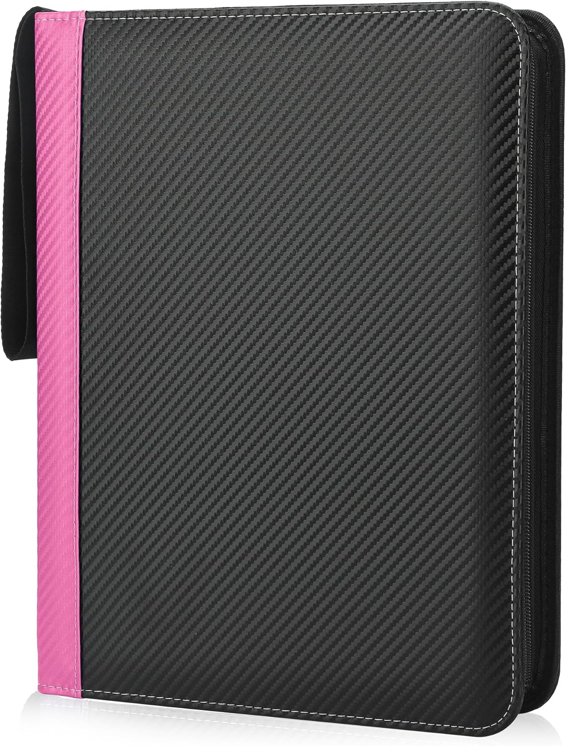9 Pockets Trading Card Binder with Sleeves Card Organizer, 900 Double Sided Pocket PU Card Collection Binder, Baseball Binder,for Sports Card, MTG, TCG Yugioh Card (Pink)