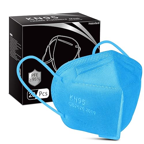 Miniatura 12 de Hotodeal KN95 - Mascarilla facial de 40 unidades, negro KN95, máscara antipolvo de 5 capas, para hombres, mujeres, trabajadores