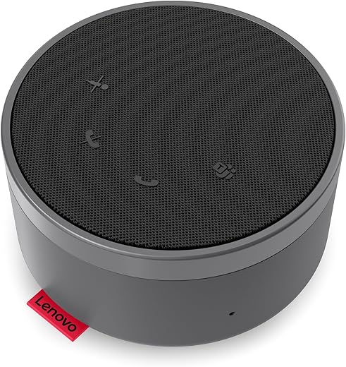 Lenovo Go Speakerphone (USB-C) | Microsoft Teams Certified | Dual omnidirectional mics with 1.5m Range | 3X Noise Reduction | 265g Light |…