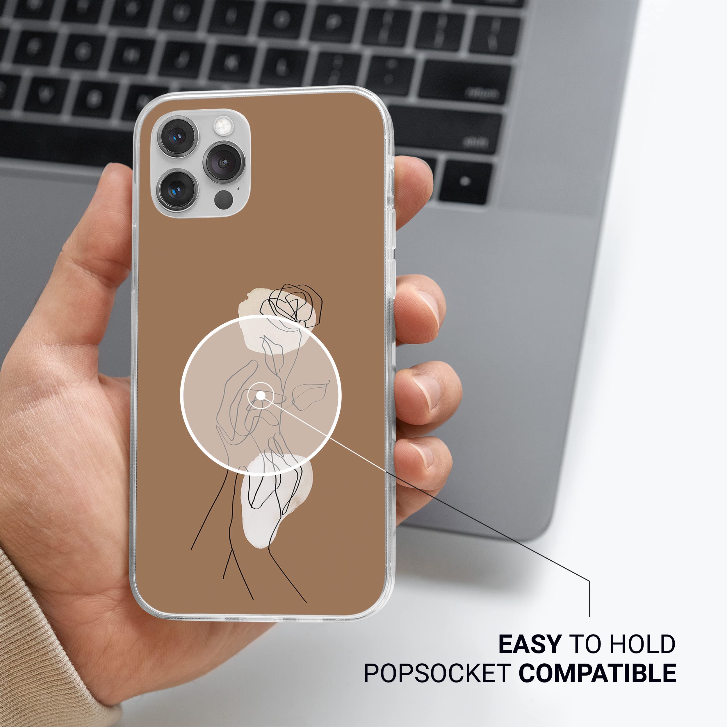 Custodia Portafoglio A Libro Con Fiori Per IPhone 12 Pro Max – 8 Slot Carte, Tasca Con Cerniera, Cinghia E Chiusura Magnetica, Colore Grigio
