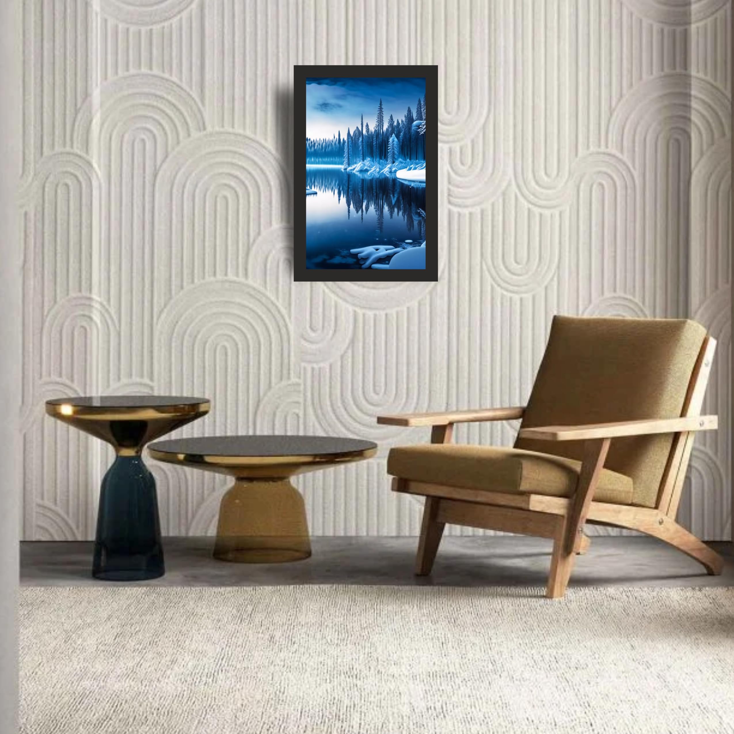 Golden Visionary Scientist Portrait Wall Art