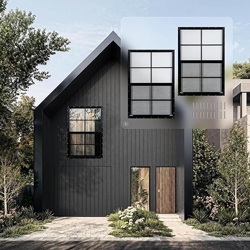 2 Pcs Black Shed Windows 24" x 36" - Pro Series Thermal Break Frame Tempered Glass - Sliding Windows Windows for Tiny House, Workshop, Greenhouse, Garage