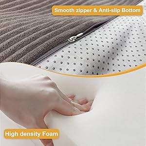 19.7H Curved Dog Stairs Ramp for Beds Couches, Pet Steps with Durable Non-Slip Washble Fabric Cover, Pet Stairs for Bed Climbing, Dog Steps for Small Dogs and Cats, 4-Tiers,Foam Density Upgraded