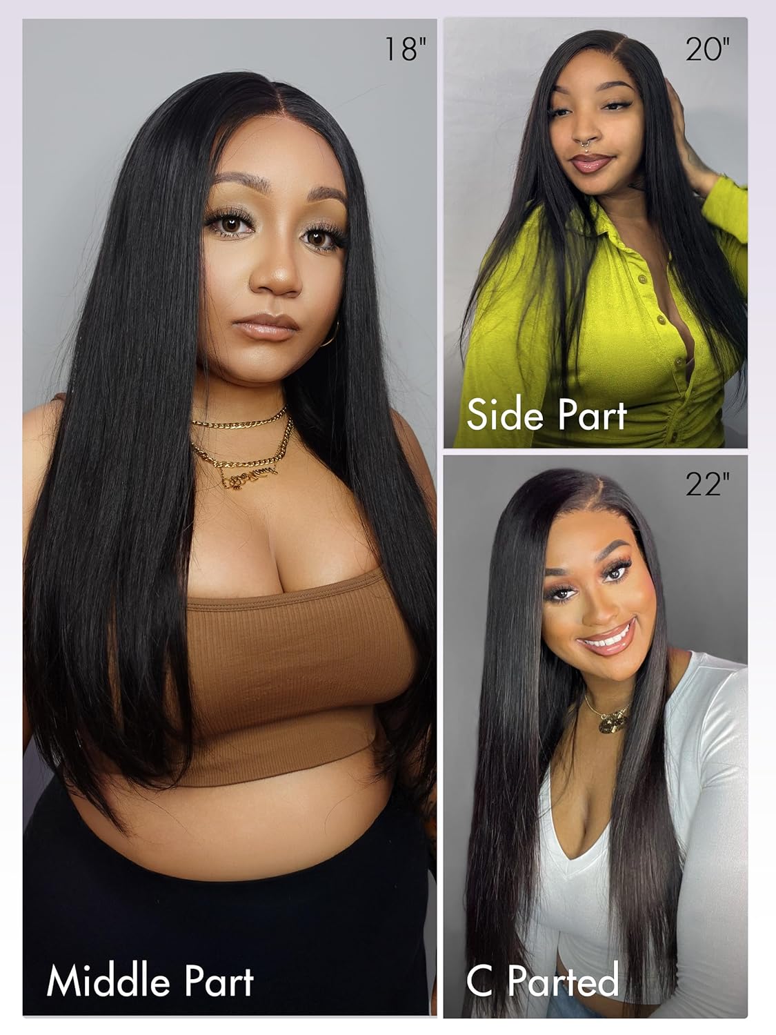 LUVME 16 Inch 5x5 HD Lace Closure Wigs Human Hair Glueless Straight HD Lace Front Wigs Human Hair Pre Plucked Pre Cut 180% Density Ready to Go Human Hair Wigs
